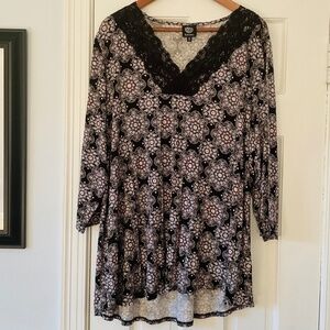 Bobeau Floral Blouse Size 2X